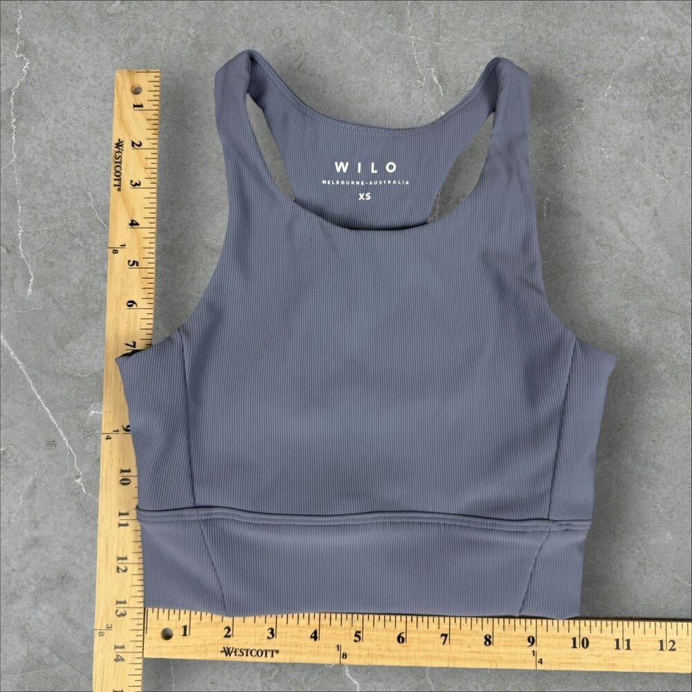 Willow Racerback Sports Bra Tank Top Micro Ribbed - XS - Picture 6 of 7